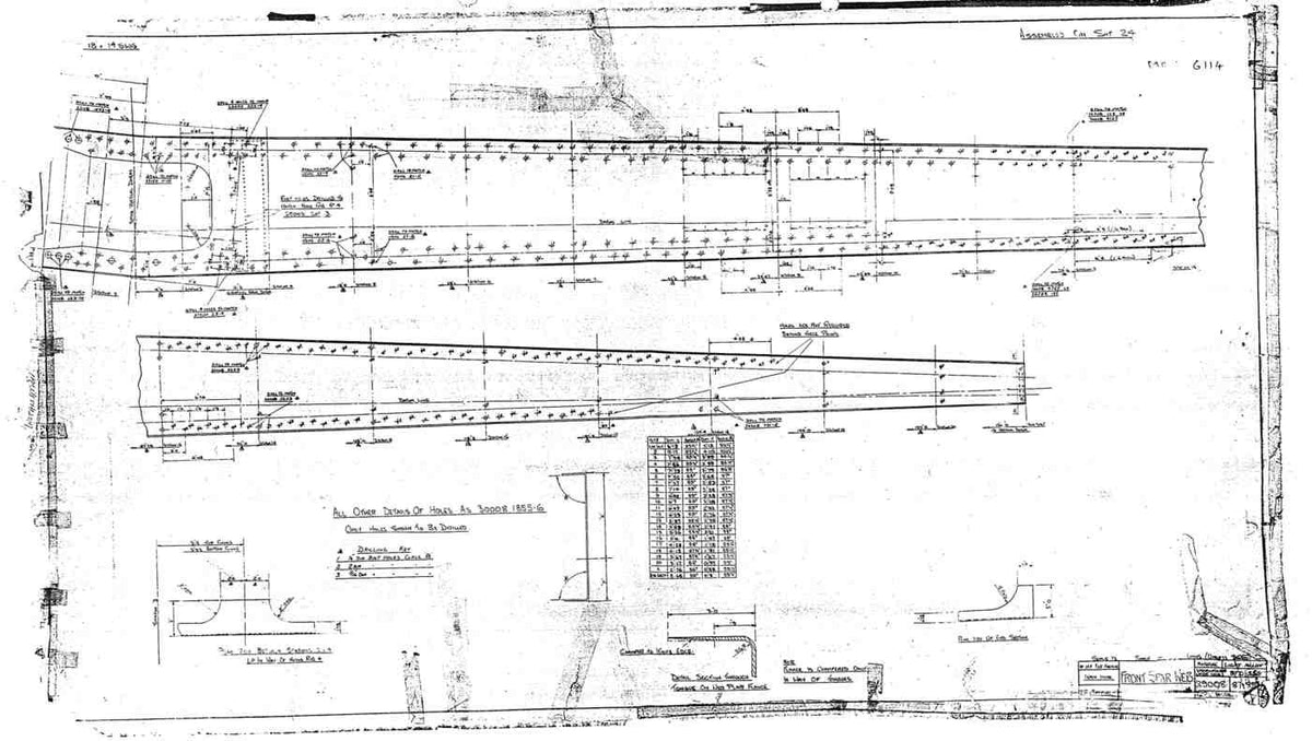 Spitfire Type 390 Mk XIX Blueprints 39008 8788Front Spar Web A4 Photo Print