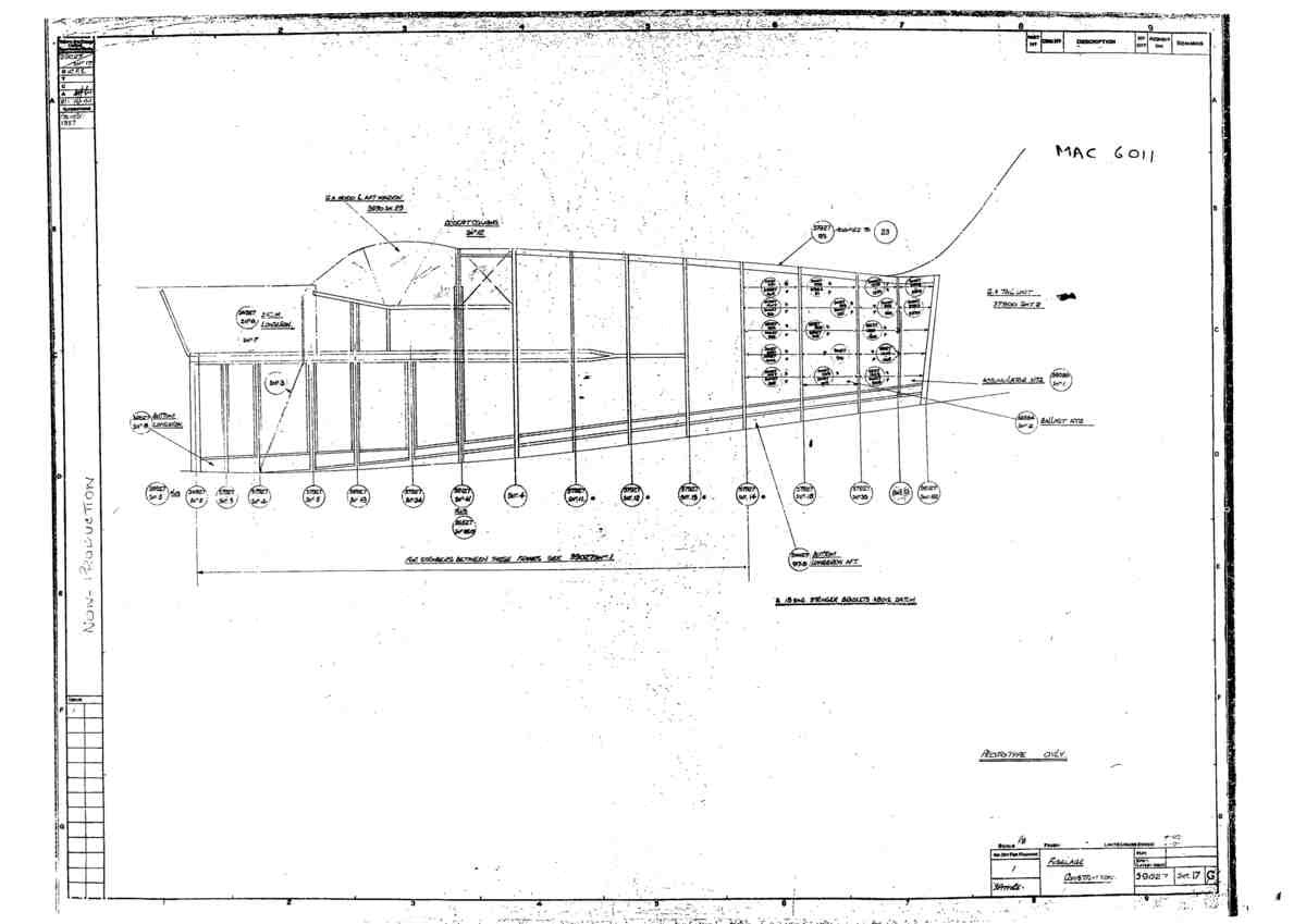 Spitfire Type 390 Mk XIX Blueprints 39027 17 G Fuselage Construction A4 Photo Print