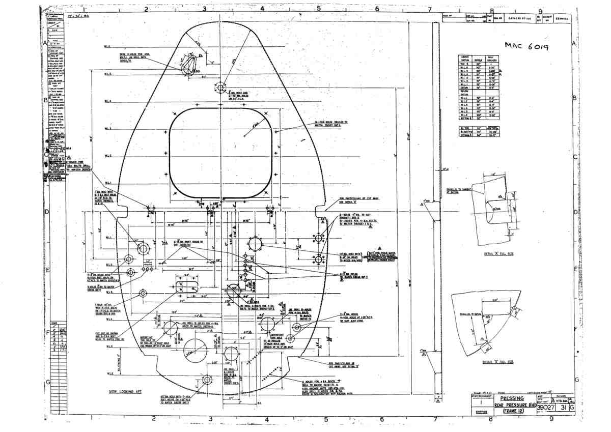 Spitfire Type 390 Mk XIX Blueprints 39027 31 G Pressing Rear Pressure Blkhd Frame 12 A4 Photo Print