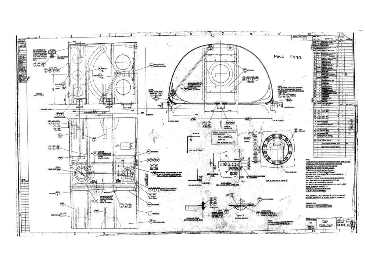 Spitfire Type 390 Mk XIX Blueprints 39044 5 H Top Fuel Tank A4 Photo Print