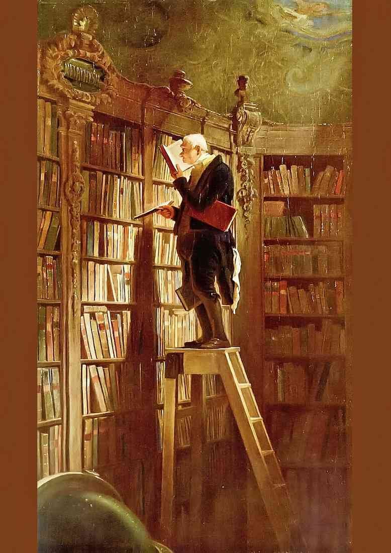Spitzweg Carl The Bookworm use A4 Photo Print