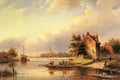 Spohler Jacob Jan Coenraad A Summers Day At The Ferry Crossing A4 Photo Print