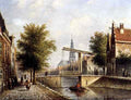 Spohler Johannes Franciscus Capricio Sunlit Townviews In Amsterdam 2 A4 Photo Print