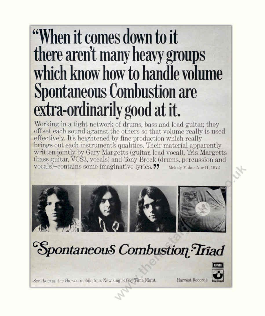 Spontaneous Combustion Triad Vintage Retro Advert Poster A4 Photo Print 2