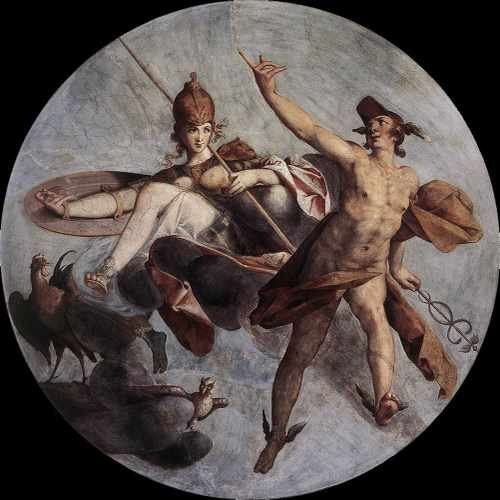 Spranger Bartholomaeus Hermes And Athena A4 Photo Print