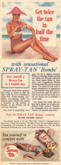 Spray Tan Bombe 1950s Vintage Retro Advert Poster