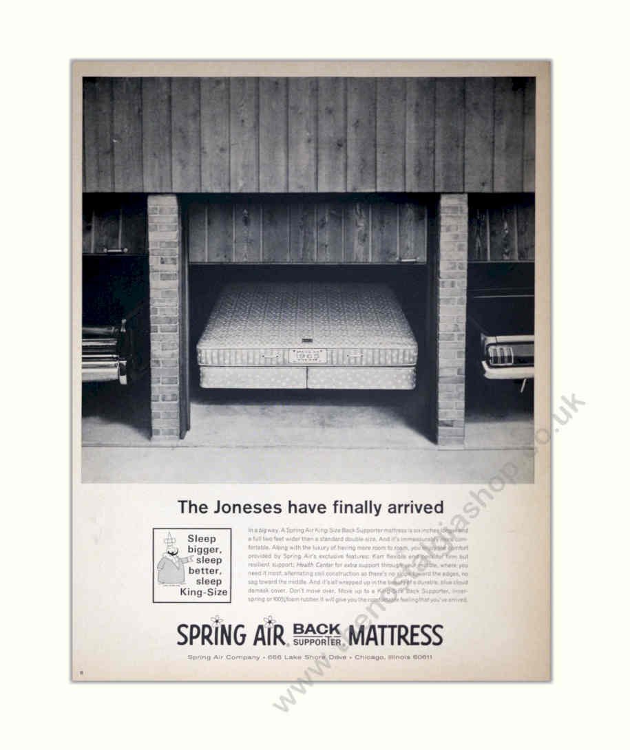 Spring Air Mattress Vintage Retro Advert Poster A4 Photo Print