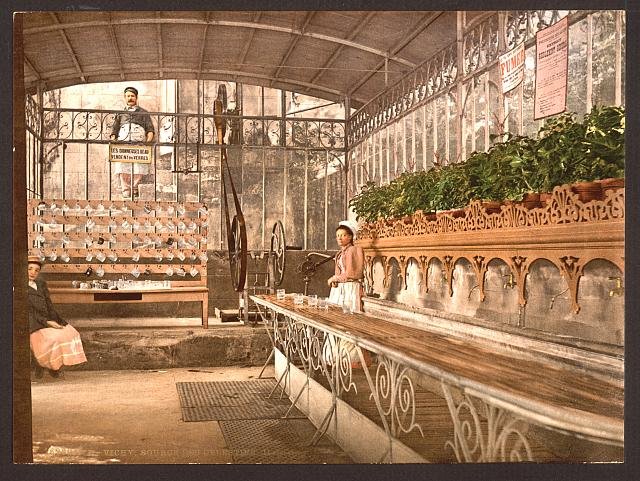 Spring of the Celestins I interior Vichy Vintage A4 Photo Print