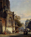 Springer Cornelis Town Square Before A Church A Capriccio A4 Photo Print