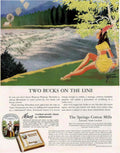 Springmaid Native Sheets 1950s Vintage Retro Advert Poster