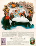 Springmaid Sheet Flames 1940s Vintage Retro Advert Poster