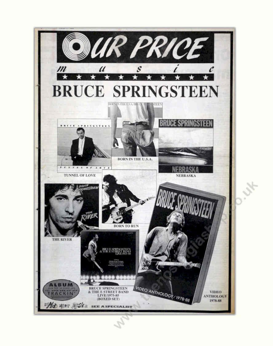 Springsteen Born Usa Vintage Retro Advert Poster A4 Photo Print