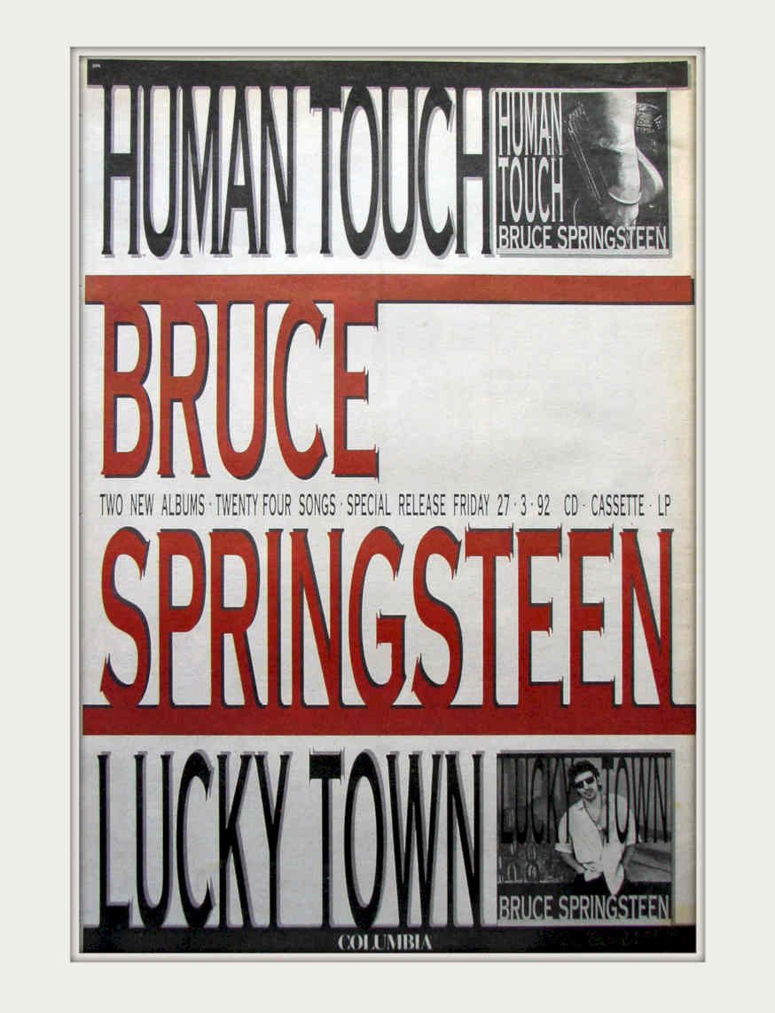 Springsteen Human Touch Vintage Retro Advert Poster A4 Photo Print