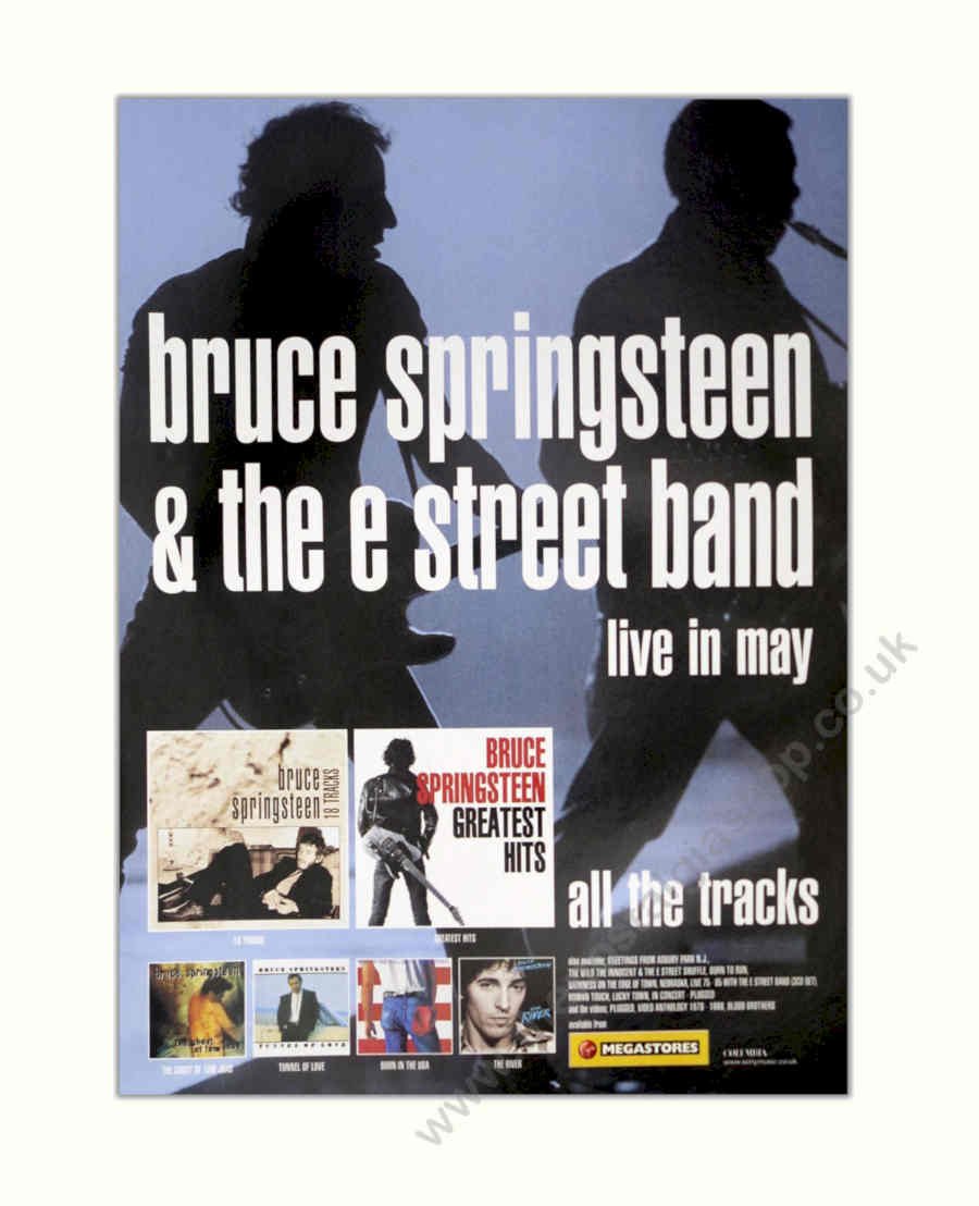 Springsteen Megastore Concert Vintage Retro Advert Poster A4 Photo Print