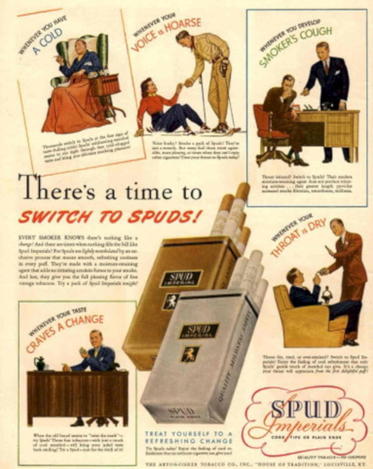 Spud Imperial Scenes 1940s Vintage Retro Advert Poster