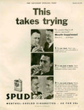 Spud Menthol Cigarettes 1930s Vintage Retro Advert Poster