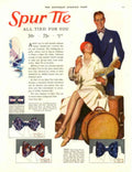 Spur Tie Suits 1930s Vintage Retro Advert Poster