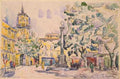 Square Of The Hotel De Ville In Aix En Provence A4 Photo Print