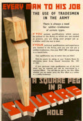 Square Peg Hole Vintage Retro Advert Poster A4 Photo Print
