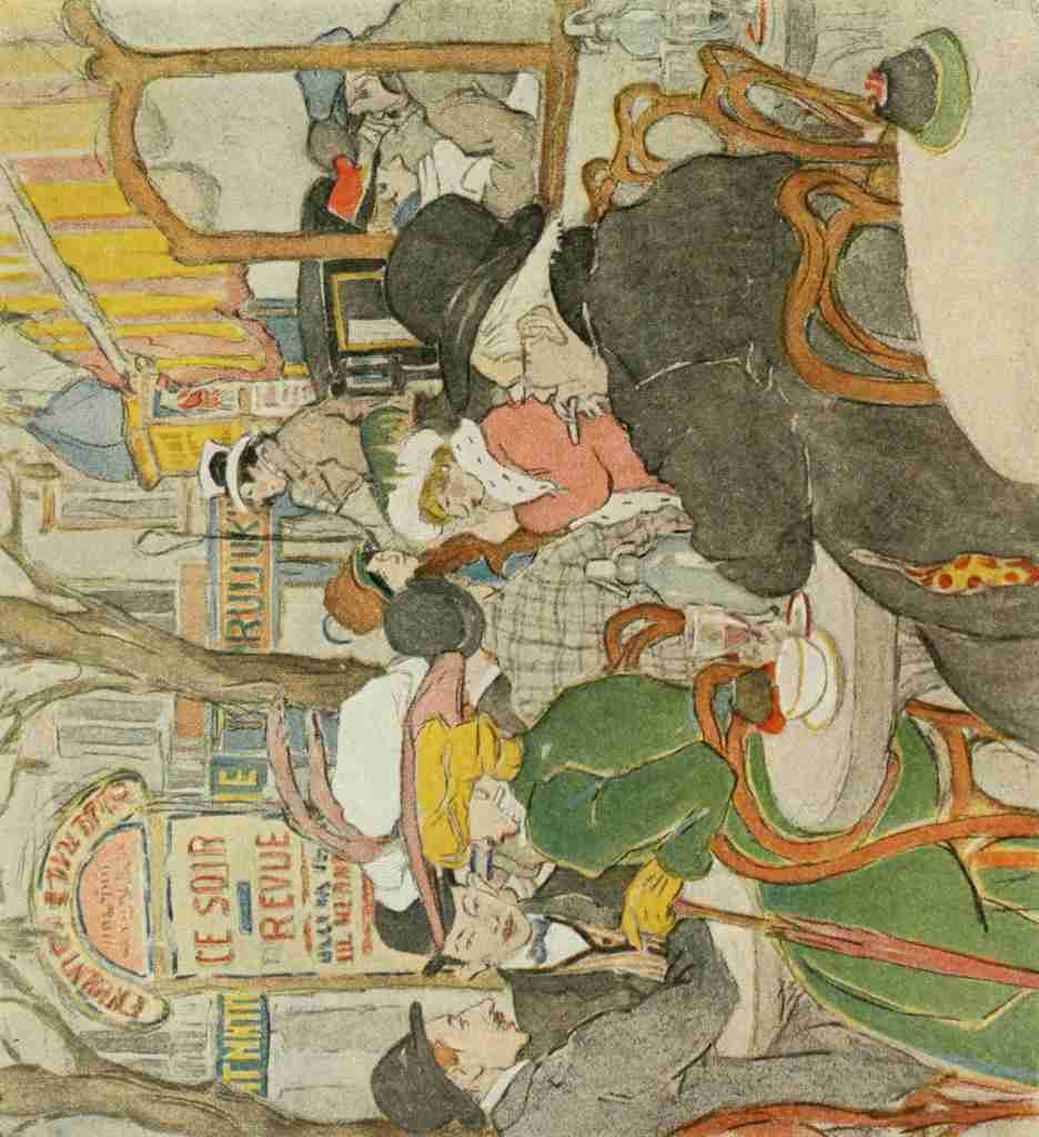 Squire Maud 1873 1955 Scribners Magazine 52 1912 A boulevard cafe Vintage A4 Photo Print