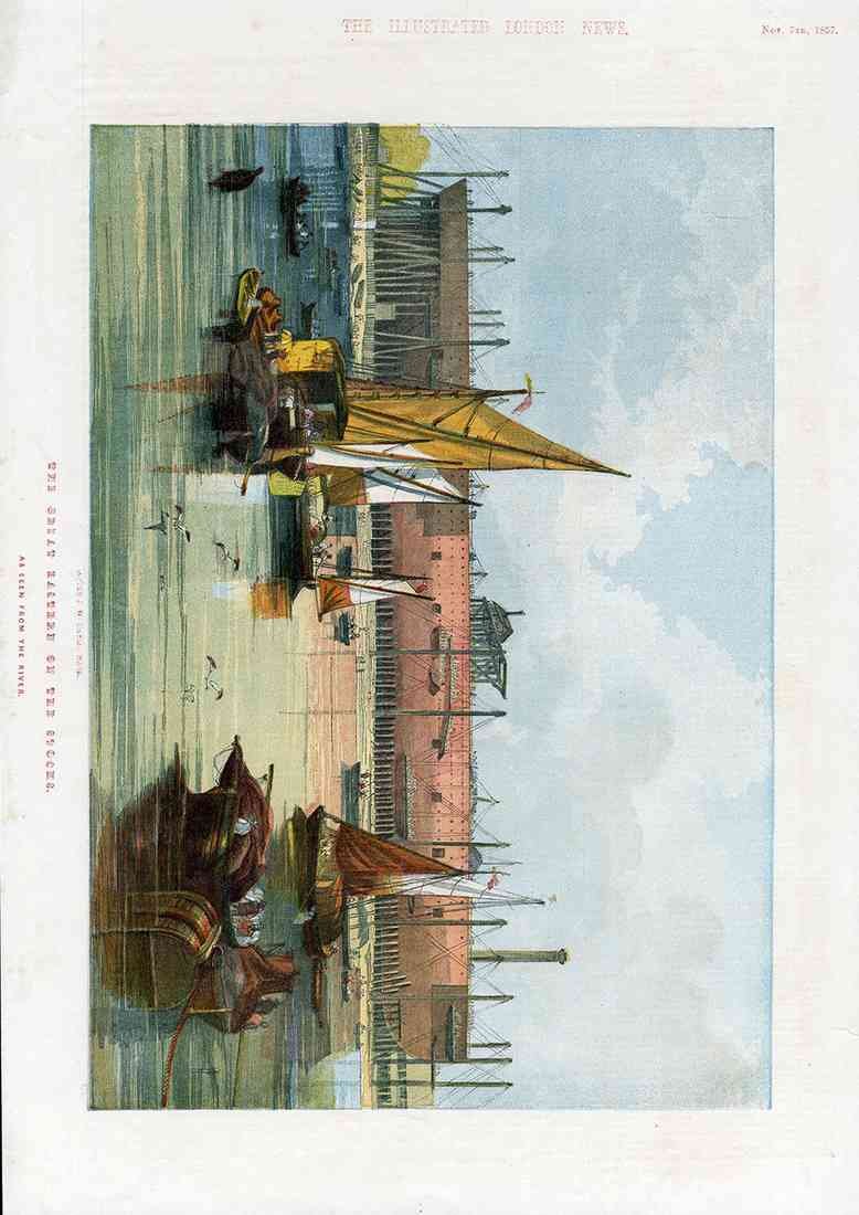 Ss Great Eastern Steamship London River Thames Carmichael 1857 A4 Photo Print