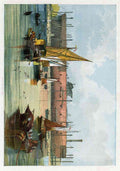 Ss Great Eastern Steamship London River Thames Carmichael 1857 crop A4 Photo Print