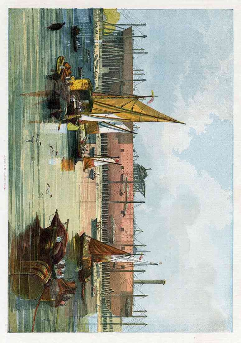 Ss Great Eastern Steamship London River Thames Carmichael 1857 crop A4 Photo Print
