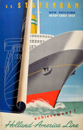 Ss Rotterdam Building Vintage Retro Advert Poster A4 Photo Print