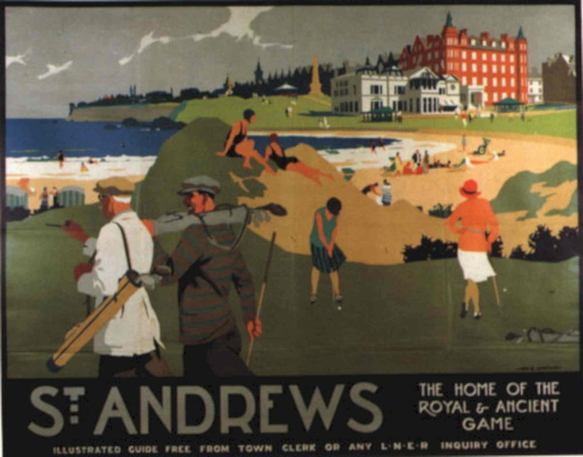 St Andrews Golf 1 1930s Vintage Retro Advert Poster