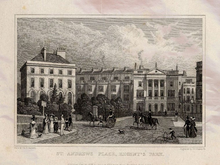 St Andrews London England Shepherd 1827 Vintage A4 Photo Print