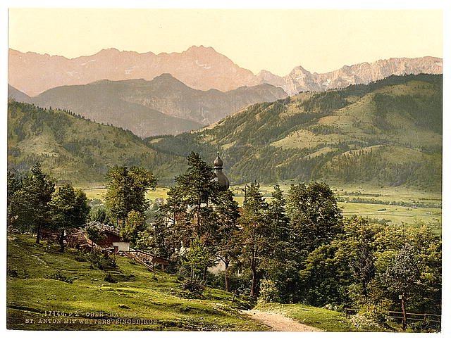 St Anton Upper Bavaria Vintage A4 Photo Print