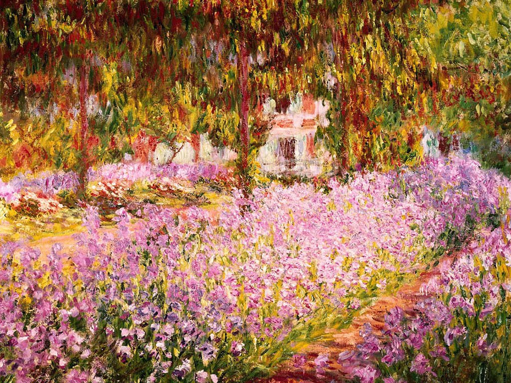 St Arti001 Garden At Giverny By Monet 2 Art A4 Photo Print