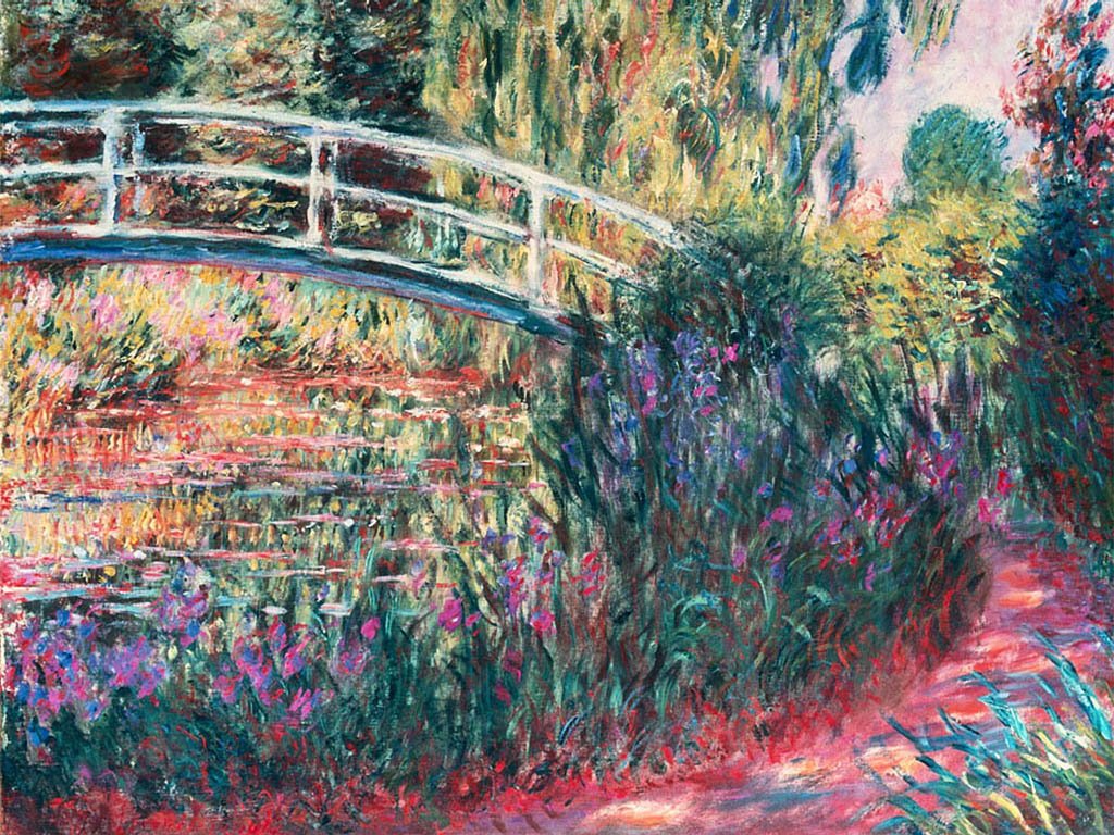 St Arti001 Japanese Bridge & Lilies Pond By Monet Art A4 Photo Print