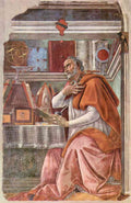 St Augustine In Prayer Botticelli A4 Photo Print