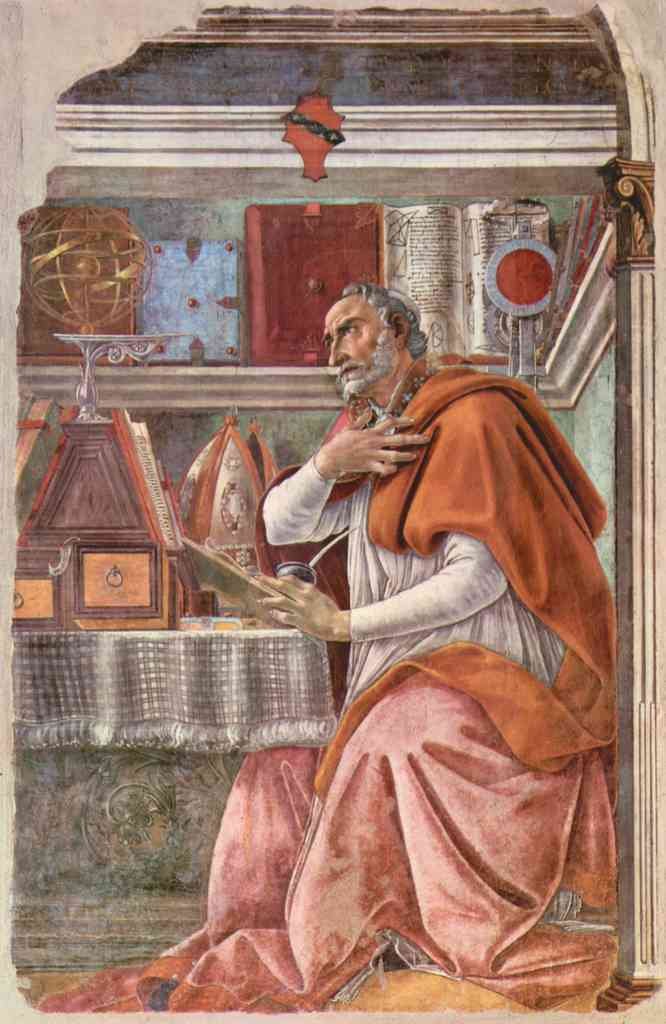St Augustine In Prayer Botticelli A4 Photo Print