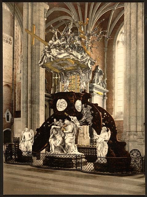 St Bavon Abbey pulpit Ghent Vintage A4 Photo Print