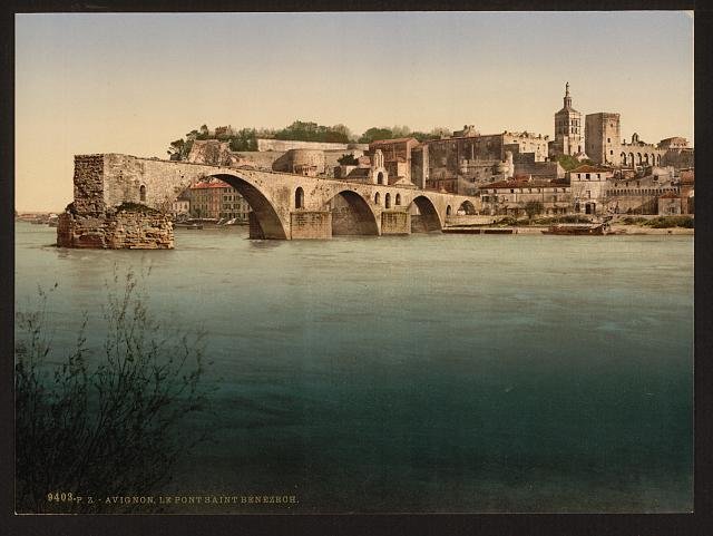 St Benezech bridge AvignonProvence Vintage A4 Photo Print