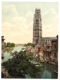 St Botolphs Church and river Boston Vintage A4 Photo Print