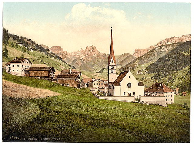 St Christina Tyrol Vintage A4 Photo Print