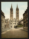 St Etienne church Caen Vintage A4 Photo Print