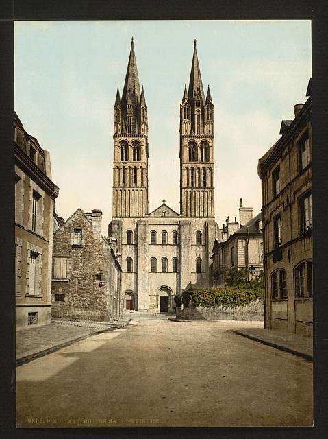 St Etienne church Caen Vintage A4 Photo Print