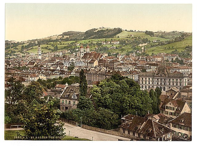 St Gall from Rosenberg Vintage A4 Photo Print