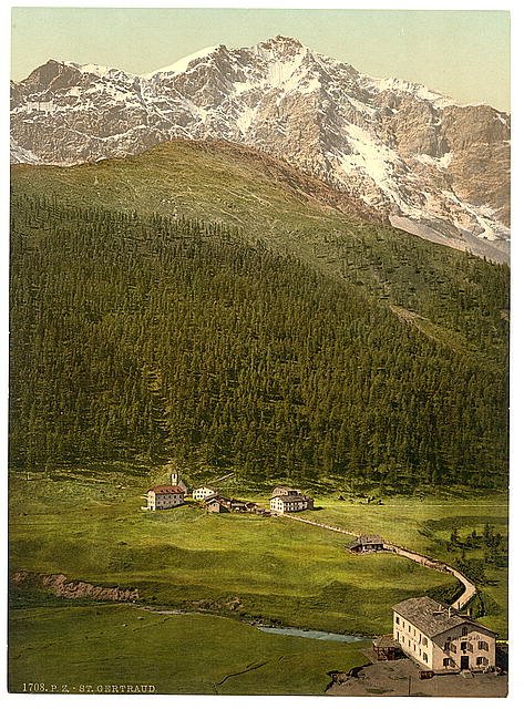 St Gertraud Tyrol Vintage A4 Photo Print