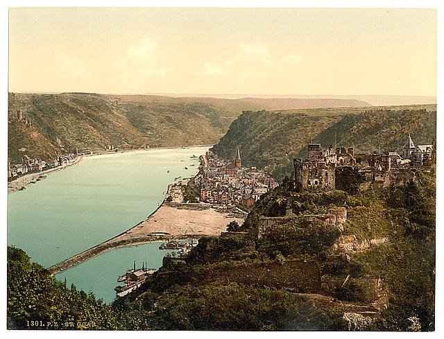St Goar the Rhine Vintage A4 Photo Print