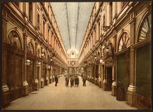 St Huberts gallery Brussels Vintage A4 Photo Print