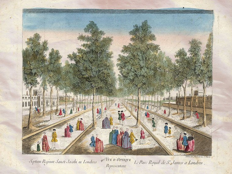 St James Park London England Daumont 1770 Vintage A4 Photo Print