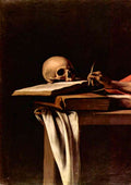 St Jerome while writing Caravaggio 2 A4 Photo Print