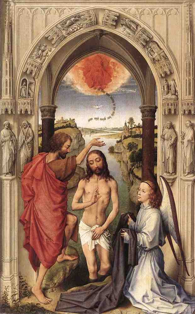 St John the Baptist Altarpiece central panel WGA A4 Photo Print