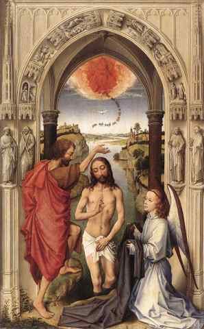 St John the Baptist Altarpiece central panel A4 Photo Print