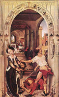 St John the Baptist Altarpiece right panel WGA A4 Photo Print